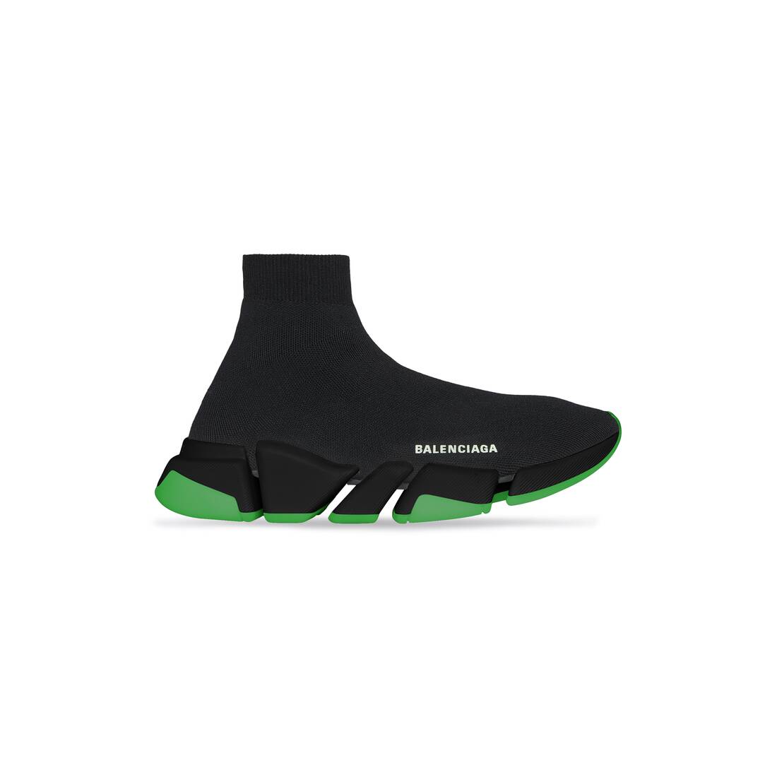 Men’s Speed 2.0 Clear Sole Recycled Knit Sneaker  in Black - Image 1